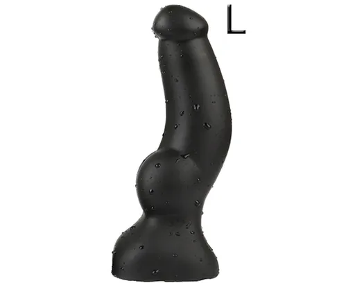 House Of Dasein Soft Huge Realistic Dildo Silicone Cock And Balls Dong Gold Black Penis - Black L - L