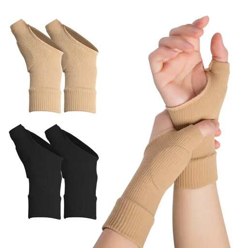 Thumb Arthritis Compression Gloves(2 PAIRS),comfortable Compression Glove with Soft Gel Pads, Carpal Tunnel