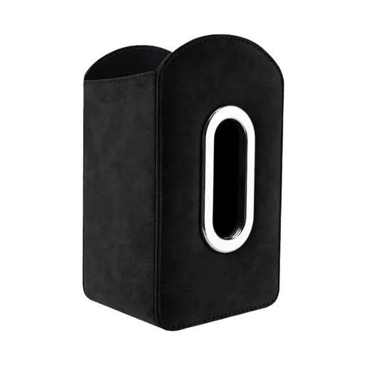 Car Seat Organizer,Suede Leather Tissue Holder fit for Kleenex tissues, Car Seat Side Organizer for Napkin, Drink, Phone, etc (Black)