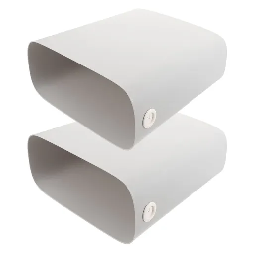 2Pcs Narrow Plastic Garbage Can Grey Multipurpose Use for Home Kitchen Bedroom