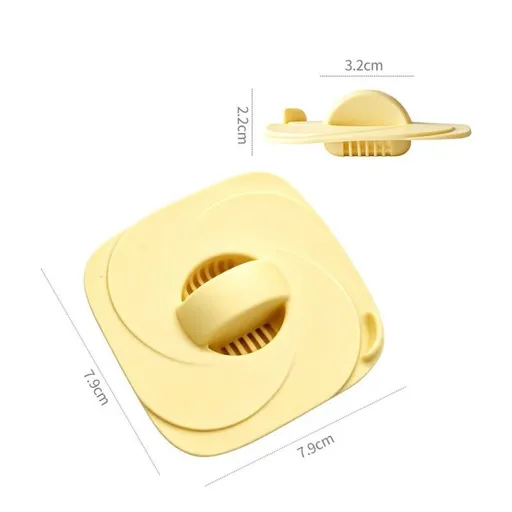 Square Silicone Sink Stopper Filter Drain Plug for Wash Basin Bathroom Sink—Yellow