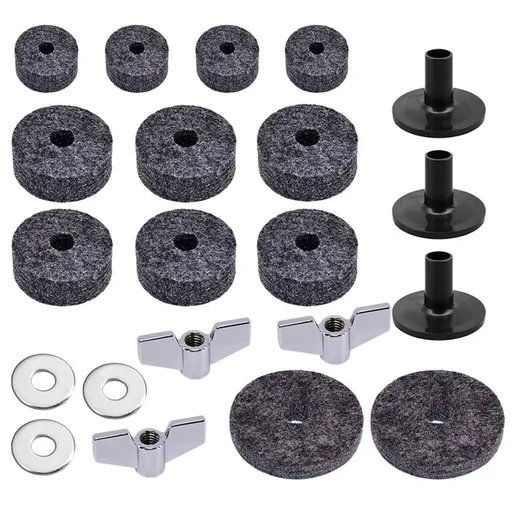 Practical Grey Felt Cymbal Sleeves, Enhances Sound Quality, 1Set