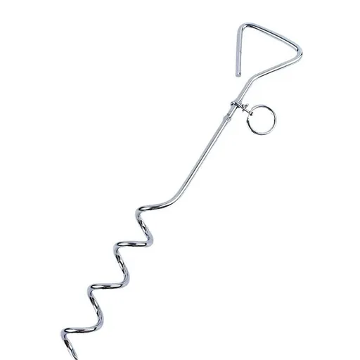 Dog Tie-Out Stak-Heavy Duty Dog Stakes for Outside,Yard and Camping, Corkscrew Arrowhead Design with Tangle-Free 360 Swivel Hook