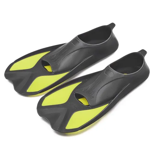 Swimming Training Flippers Snorkeling Adult Diving Frog Shoes Short Scuba Fins Water Sports Equipment - Yellow XL