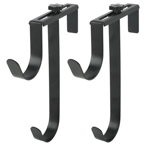 2Pcs Pool Pole Hanger Adjustable Metal Iron Pool Pole Hook Hanger Pool Accessories for Pool Poles Pool Fence Wall