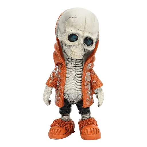 Skeleton Figurines Cool Exquisite Resin Skeleton Statue for Home Party Desk Decor Gift Type D