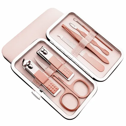 7 professional portable nail repair kits, eyebrow beauty hair clippers, stainless steel nail care tools