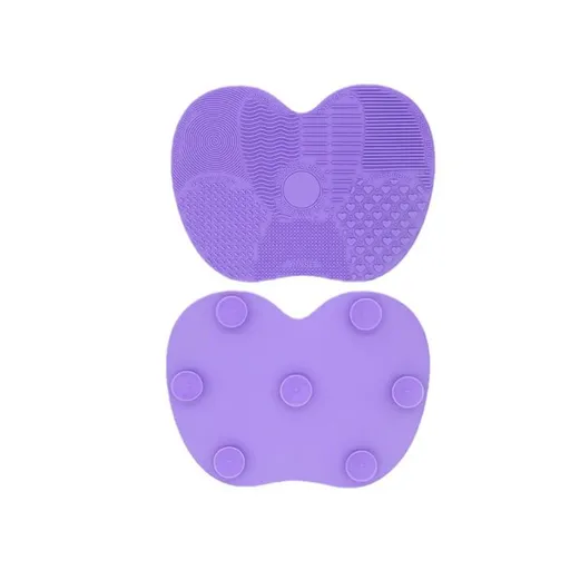 Silicon Makeup Brush Cleaning Mat Makeup Brush Cleaner Pad Cosmetic Brush Cleaning Mat Portable Washing Tool Scrubber（2pcs）
