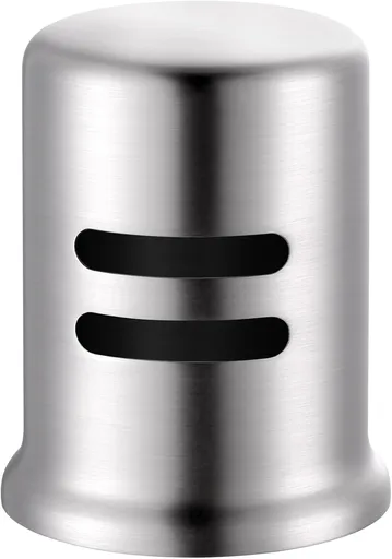 Dishwasher Air Gap Cover for Kitchen, Solid Brass Air Gap Cap with Skirted Design, Dishwasher Overflow Vent Cap Replacement Only, Brushed Nickel