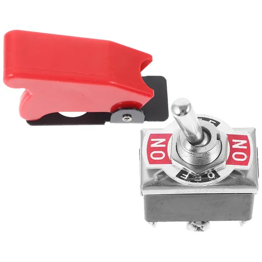 Red Protective Cover Switch 203A Heavy Duty Toggle Switch Metal 1 Set