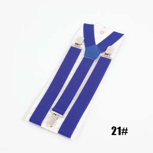 Clockwise 3 Clip Suspenders Unisex Adjustable Polyester Purple