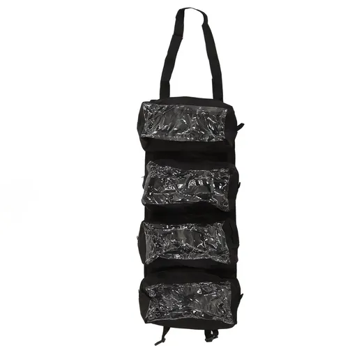 Roll Up Tool Bag 600D Oxford Cloth Detachable Storage Shoulder Bag for Hardware Electrician Tool Black