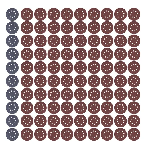 100PCS 5in Round Sanding Disc Include 80 180 240 320 400 800 1000 1500 2000 3000 Grit Round Sandpaper for Leather Wall