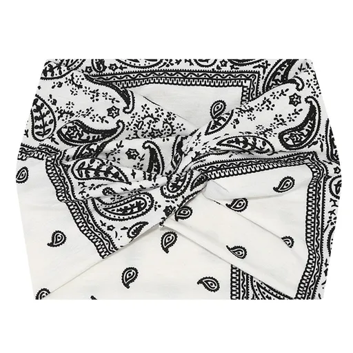 5-PCS Cashew nuts are white Women's Extra Wide Turban Headband - Elastic Yoga & Sports Hair Wrap