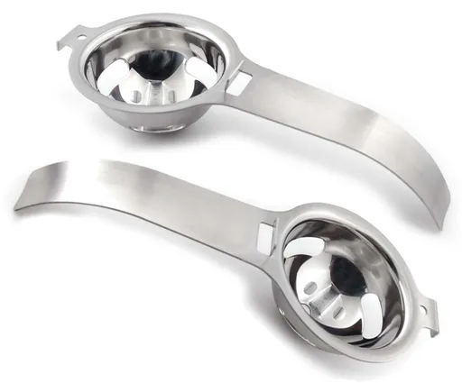 Stainless Steel Egg Separator - 2 Pack | Premium Kitchen Gadget for Precision Cooking and Baking | Food Grade Egg Yolk and Filter