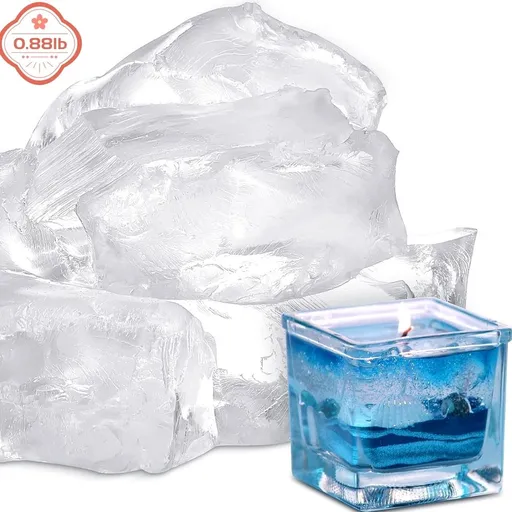 0.88 lb/400g Gel Wax for Candle Making DIY Transparent Gel Candle Wax Clear Wax for Candle Making DIY Project