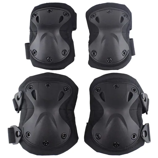 Tactical Combat Knee & Elbow Protective Pads Set for Outdoor Paintball Game Cycling Safety Skateboarding Gear