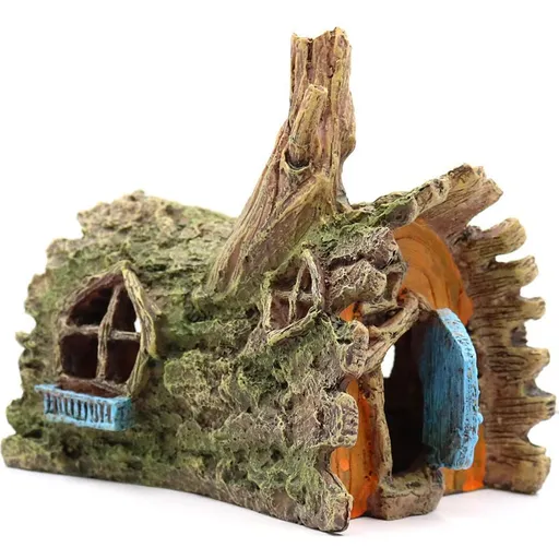 Fish tank decoration, Douyu wooden house, hidden cave decoration, aquarium decoration, small fish accessories, fish resin toys