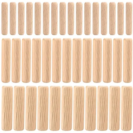 90 Pieces Wood Dowels Assortment, Tapered Grooved Wood Dowels M6 M8 M10 For Milling, Grooving, Crafts, Diy,