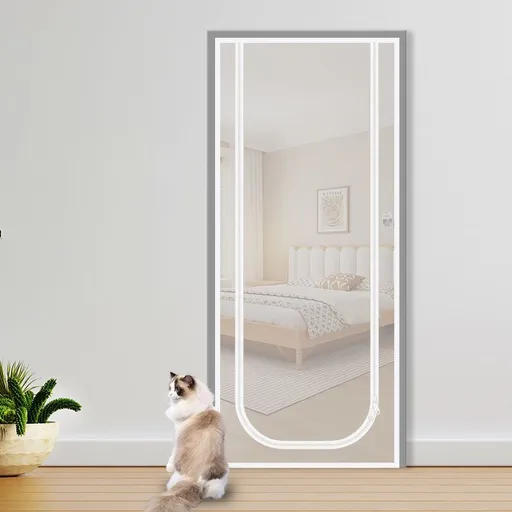Pet Zipper Screen Door White 90 x 220cm
