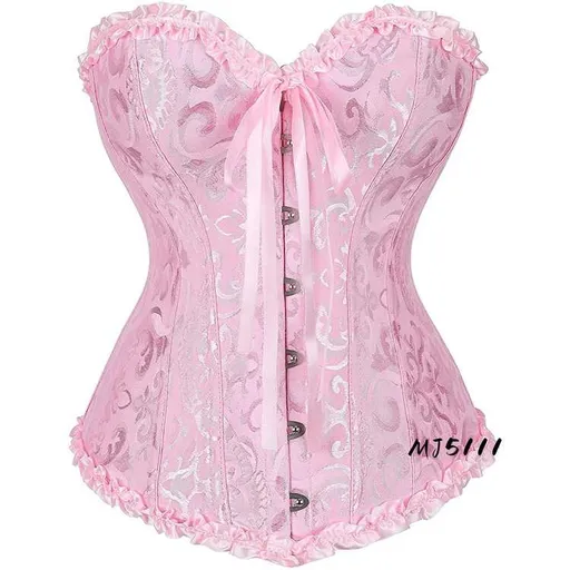Corset Pink M YSJ Women's Bridal Shapewear Waist Cincher Vest European Palace Wedding Dress