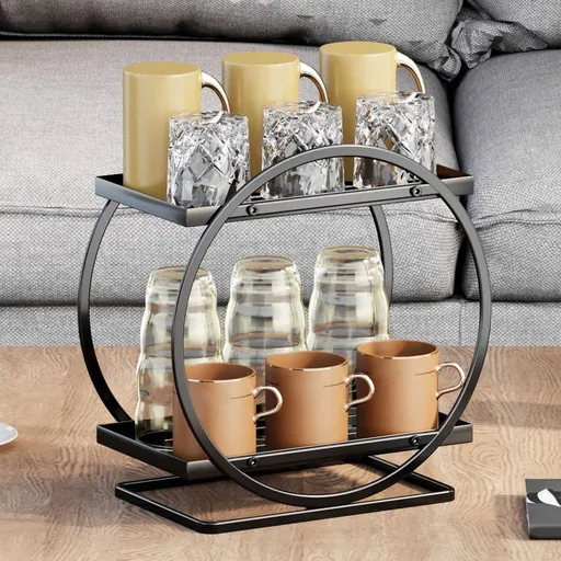 3 Tier Bathroom Cosmetics Organizer Countertop Shelf Stainless Steel Storage Rack 11.41 x 8.85 x 5.90 inches (29x22.5x15cm) for Makeup Vanity Living Room Bedroom