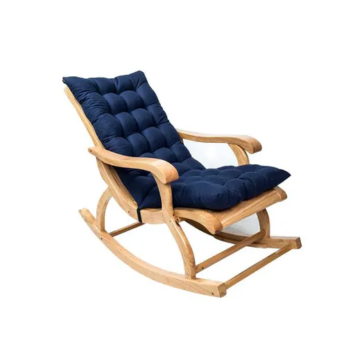 Suede Sun Lounger Chair Cushions Non Slip Rocking Chair Cushion Garden Recliner Quilted Thick Padded Seat Cushion with Ties