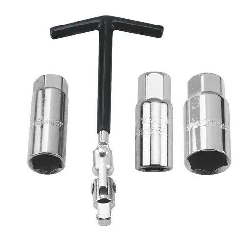 4 pcs Spark Plug Socket Wrench T-Handle, Universal Spark Plug Wrench Remover Installer for Motorcycles, Lawn Mowers