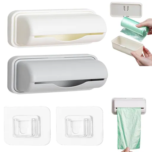 Fineliner Bag Dispenser,New Bin liner Dispenser Trash Bag Holder Dispenser for Plastic Bag Organizer, garbage bag holder for Kitchen Bathroom Laundry Room Organization Storage