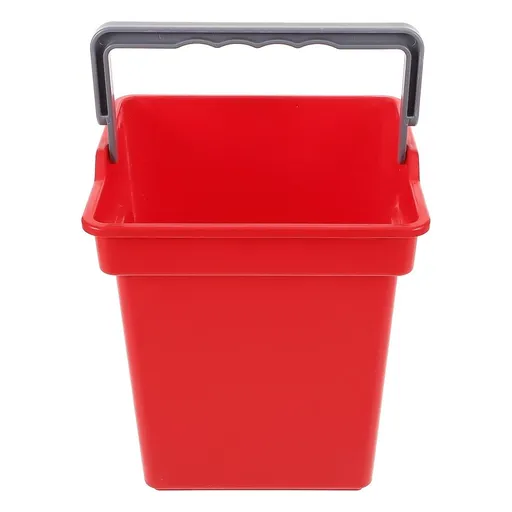 Red Plastic Mop Bucket with Handle - Spacious 4L Capacity for Home