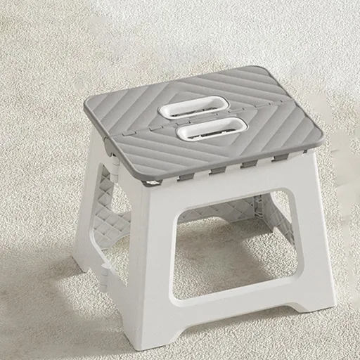 1 Piece Non-Slip Folding Step Stools - Shower Stool for Shaving Legs, Stool Foldable, Foot Stool,Grey, 9x17.8 cm