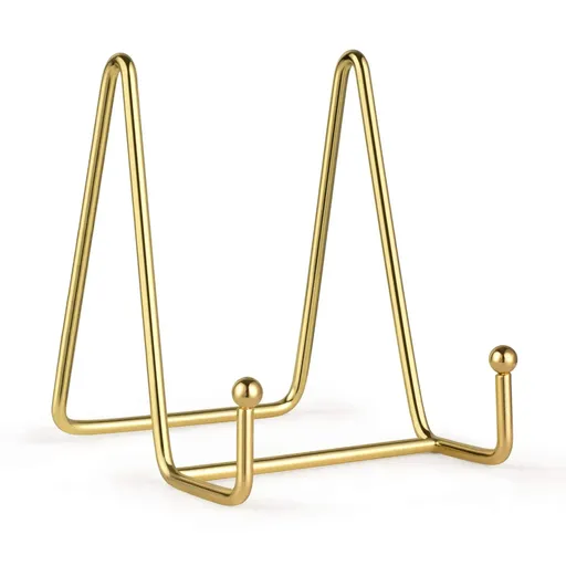 Gold Metal Display Stands Plate Stands Plate Holder Display Stands for Picture, Decorative Plate, Book, Photo Easel, Artistic Work