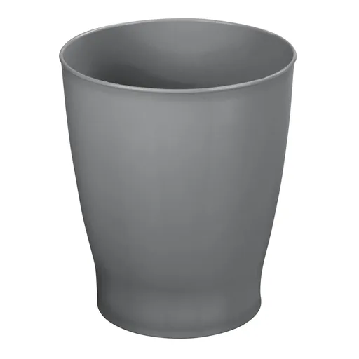 Round Plastic Bathroom Garbage Can, 1.25 Gallon Wastebasket, Garbage Bin, Trash Can for Bathroom, Bedroom, and Kids Room - Small Trash Can - Fyfe Collection - Charcoal Gray