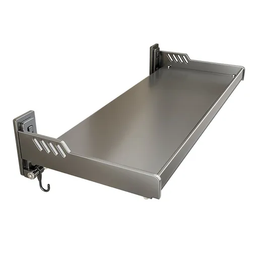 Wall Mount Kitchen Shelf Carbon Steel Punch Free Multifunctional Floating Shelf Hanging Spice Rack for Utensils