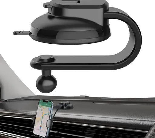 Phone Holder - Universal Base - 360° Rotatable Car Phone Holder - Suitable for cars, trucks, vehicles, windshields and mobile navigation systems.