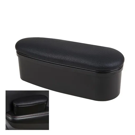 PU Leather Car Armrest Support Left Elbow Pad Extender, Adjustable Auto Universal Armrest Pad Relieve Driver Arm Car
