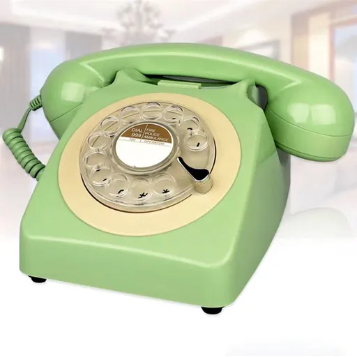 Wireless Bluetooth Desk Phone Style 2-green