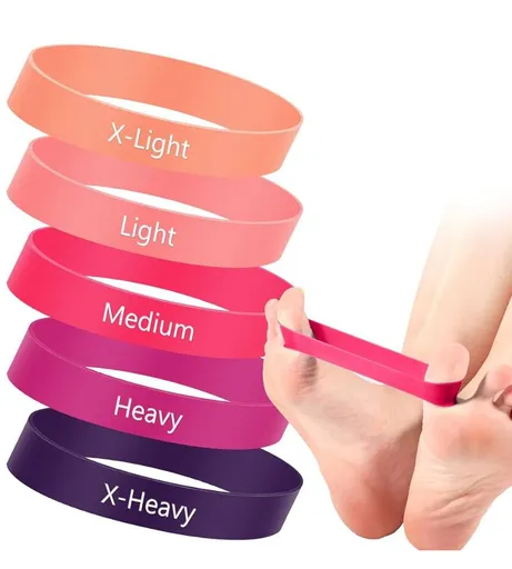 Yoga Cat TPE Finger Pull Ring Resistance Band Pink finger pull ring arch training band 10-12lbs