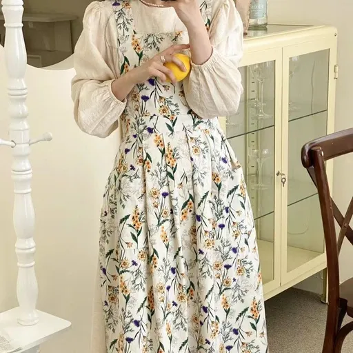 sleeveless apron, bib apron, apron with pockets, kitchen apron, baking apron, pet care apron, art apron, nail art apron, milk tea apron, Australian apron, home cook apron, craft apron - Floral - Size M