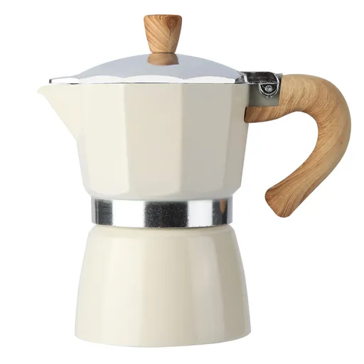 Espresso Maker Pot Cuban Coffee Maker Coffee Maker | 6 Espresso Cup,Coffee Percolator for Cappuccino or Latte- White