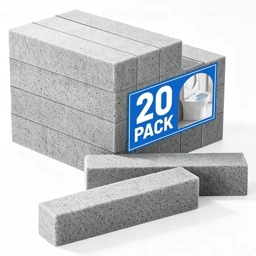 20 Pack Pumice Stone Scouring Sticks, Toilet Bowl Cleaners for Removing Limescale and Rust from Toilets, Tubs, Sinks and Stovetops