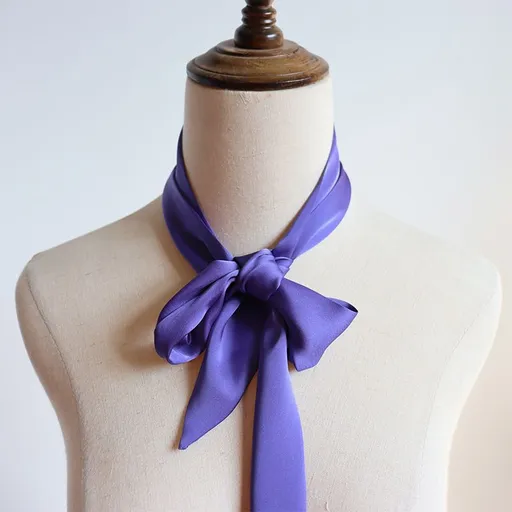 2PCS Solid Color Long Neckerchief Pure Skinny Scarf Necktie Costume Party Wedding Cosplay Accessory-200cm