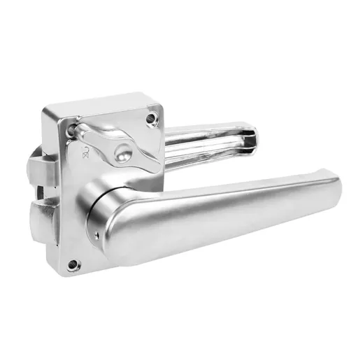 RV Door, RV Door Locks for Travel, Locking Door Levers Toilet Bathroom Bedroom Handle Knob Polished Chrome for Camper RV Yacht