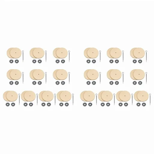 20 Sets Doll Joint Connectors Cotter Pin Joints and Wooden Fibreboard Disks Movable Engage Bolt Dolls Accessories, 20mm