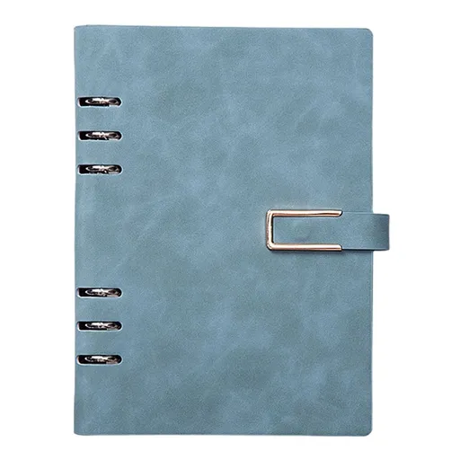 A5 Binder,Leather 6-Ring A5 Binder Refillable Notebook,U-Shaped Buckle Planner for Budget Tracking, Daily Journal & Loose Leaf Paper,Professional Organizer Gift for Adults