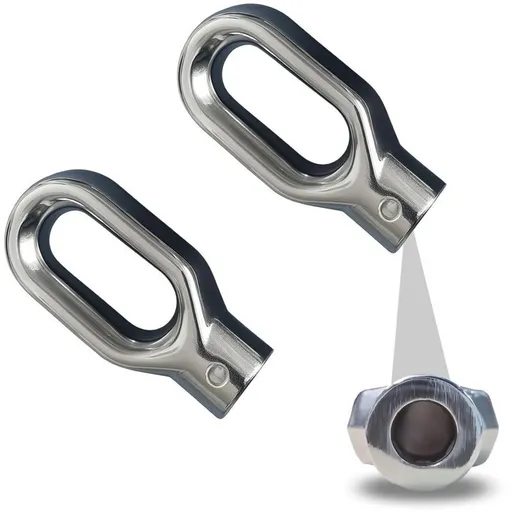 2 Pcs Treuil Anneau of Sortie Manuel in Alliage of Aluminum Trou Principal Petits Trous Lateraux, 10mm, 4mm