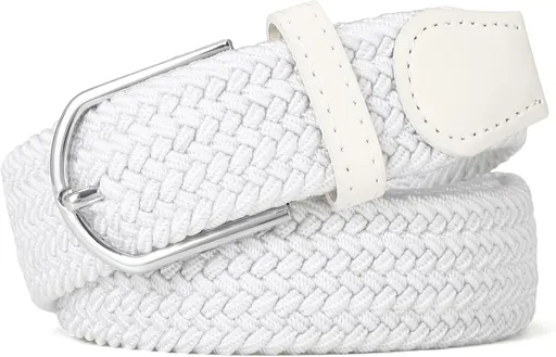 Women Braided Stretch Belts Elastic Canvas Woven Belts For Jeans Pants