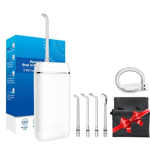 Water Flosser 3 Modes and IPX7 Waterproof Travel Water Flossers for Teeth and Braces - White