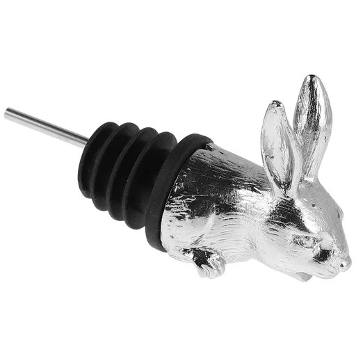 Plated Silver Rabbit Wine Pourer and Stopper Stainless Steel Wine Bottle Spout for Home Use
