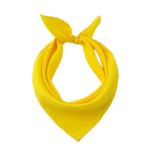 Plain Bandana 100% COTTON Head Wrap Durag Bandanna Summer Biker Scarf Mask - Yellow